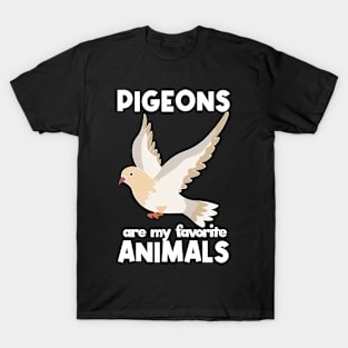 Favorite Animals Pigeons Design for Pigeon Lovers T-Shirt